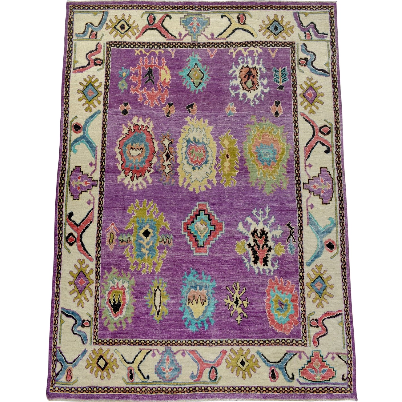 8x10 Hand Knotted Turkish Oushak All Over Area Rug