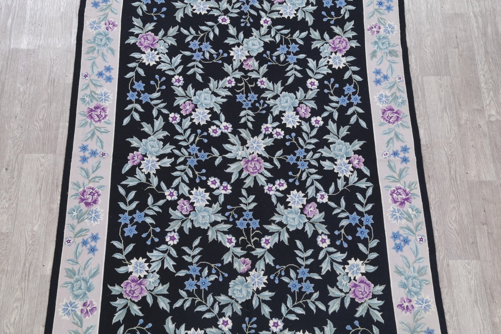 6x9 Solid Dining Room Rug In Blue