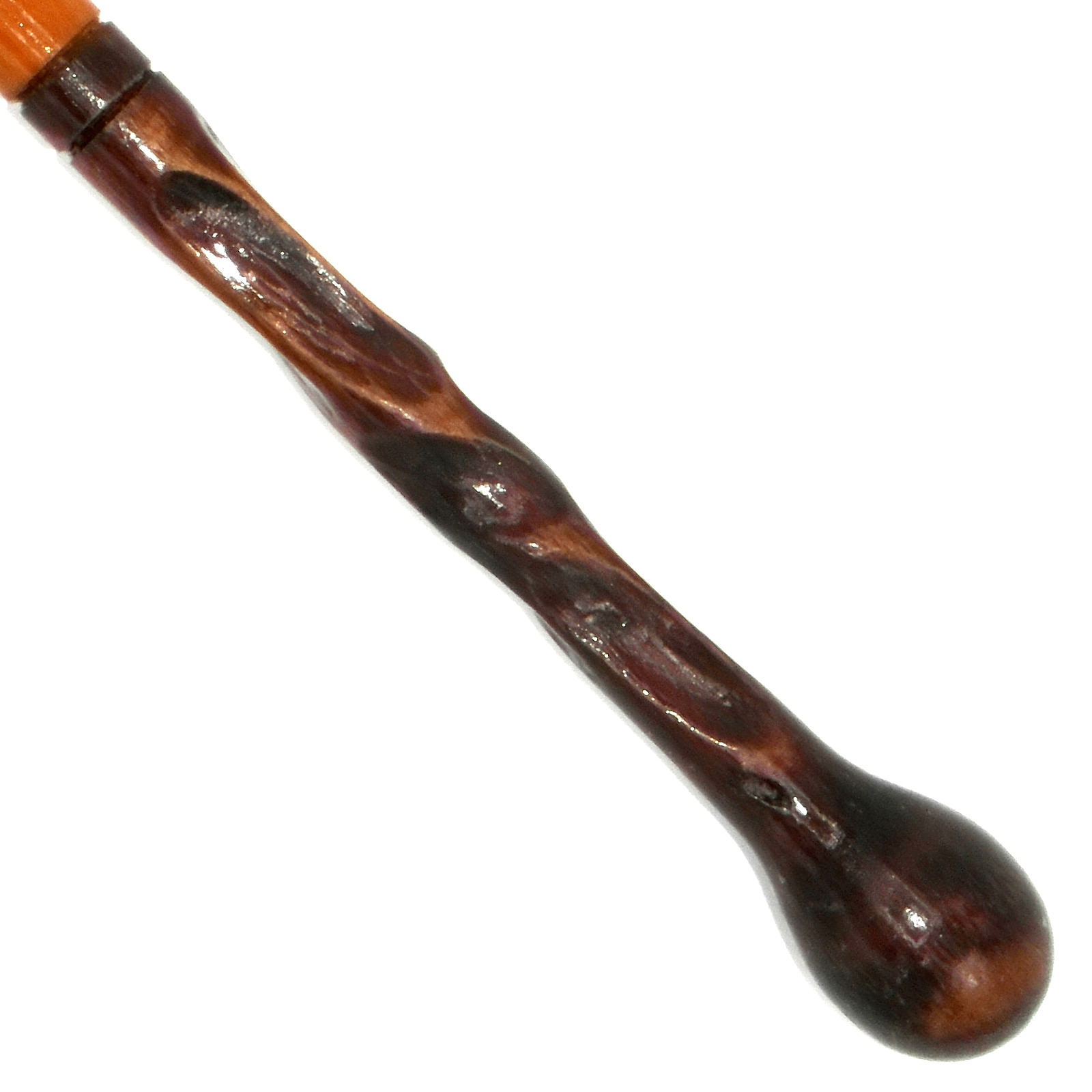 Hand-Turned Almond Wood Magic Wand – 14" 1st Year Style With Free Velvet Bag – Witch Wizard Gift