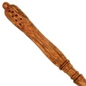 15" Hand Carved Mahogany Wood Blossom Magic Wand