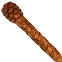 15" Hand Carved Bunty Mahogany Wood Magic Wand