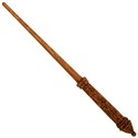 15" Hand Carved Mahogany Wood Corvus Magic Wand