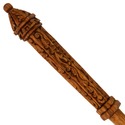 15" Hand Carved Mahogany Wood Corvus Magic Wand