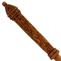 15" Hand Carved Mahogany Wood Corvus Magic Wand