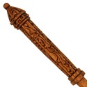 15" Hand Carved Mahogany Wood Corvus Magic Wand