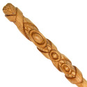 14" Hand Carved Diadem Mahogany Wood Magic Wand