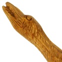 14" Hand Carved Mahogany Wood Earth Dragon Magic W