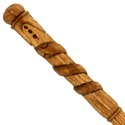 14" Hand Carved Mahogany Wood Percy Magic Wand