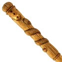 14" Hand Carved Mahogany Wood Percy Magic Wand