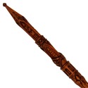 14" Hand Carved Castle Mahogany Wood Magic Wand