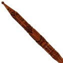 14" Hand Carved Castle Mahogany Wood Magic Wand