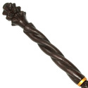 16" Hand Carved Mahogany Wood Mad-Eye Magic Wand