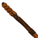 14.5" Hand Turned Carved Caduceus Teak Wood Magic 