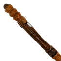 14.5" Hand Turned Carved Caduceus Teak Wood Magic 