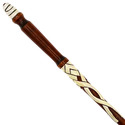 14.5" Hand Carved Mahogany Wood Ribbons Magic Wand