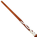 14.5" Hand Carved Mahogany Wood Ribbons Magic Wand