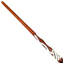 14.5" Hand Carved Mahogany Wood Ribbons Magic Wand