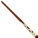 14.5" Hand Carved Mahogany Wood Ribbons Magic Wand