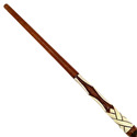 14.5" Hand Carved Mahogany Wood Ribbons Magic Wand