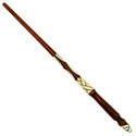 14.5" Hand Carved Mahogany Wood Ribbons Magic Wand