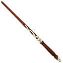 14.5" Hand Carved Mahogany Wood Ribbons Magic Wand