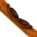 14.5" Hand Carved Mahogany Wood Trios Magic Wand