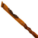 14.5" Hand Carved Mahogany Wood Trios Magic Wand