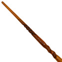 14.5" Hand Carved Mahogany Wood Trios Magic Wand