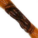 14.5" Hand Carved Mahogany Wood Trios Magic Wand