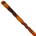14.5" Hand Carved Mahogany Wood Trios Magic Wand