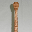 16" Hand Carved Almond Wood DE Skull Magic Wand