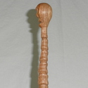 16" Hand Carved Almond Wood DE Skull Magic Wand