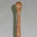 16" Hand Carved Almond Wood DE Skull Magic Wand