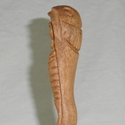 16" Hand Carved Mahogany Wood DE Snake Magic Wand