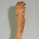 16" Hand Carved Mahogany Wood DE Snake Magic Wand