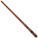 15" Hand Turned Brown Draco Teak Wood Magic Wand S