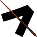 15.25" Hand Turned Brown Tear Teak Wood Magic Wand