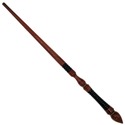 15.25" Hand Turned Brown Tear Teak Wood Magic Wand