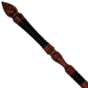 15.25" Hand Turned Brown Tear Teak Wood Magic Wand