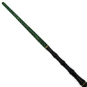 15" Hand Turned Emerald Orb Teak Wood Magic Wand