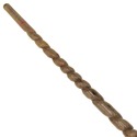 15" Hand Turned Carved Spiral Teak Wood Magic Wand