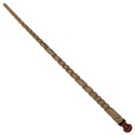 15" Hand Turned Carved Spiral Teak Wood Magic Wand