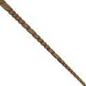 15" Hand Turned Carved Spiral Teak Wood Magic Wand