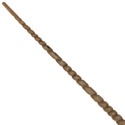 15" Hand Turned Carved Spiral Teak Wood Magic Wand