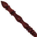 15" Hand Turned Classic Red Teak Wood Magic Wand