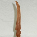 16" Hand Carved Mahogany Wood DE Thorn Magic Wand