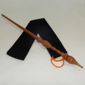 16.25" Hand Turned Carved Mahogany Wood Magic Wand