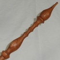 16.25" Hand Turned Carved Mahogany Wood Magic Wand