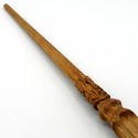 15.5" Flamel Hand Carved Almond Wood Magic Wand