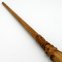 15.5" Flamel Hand Carved Almond Wood Magic Wand